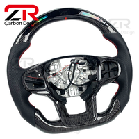 Volant de course sportif personnalisé en fibre de carbone régulière avec LED RPM et cuir véritable pour Ford Explorer ST ST-Line TFD TFC Raptor