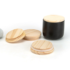 Tapa <span class=keywords><strong>de</strong></span> madera <span class=keywords><strong>de</strong></span> pino personalizada YUESHEN para tarro <span class=keywords><strong>de</strong></span> velas, cubierta <span class=keywords><strong>de</strong></span> madera maciza para bote <span class=keywords><strong>de</strong></span> té, piezas mecanizadas por CNC - Product Image 4