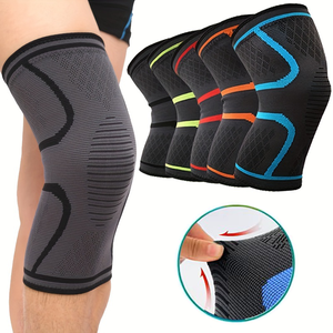 Wholesale Knitted Sports Knee <b>Pads</b>, <b>Running</b> Basketball, Cycling Fitness, Anti Slip, Breathable Nylon <b>Pads</b> for Men and Women - Product Image 4