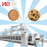 Ligne de production entièrement automatique de biscuits et snacks, mélangeur, ligne de biscuits sandwich fourrés au chocolat, capacité de 100-1500 kg/h entièrement automatisée