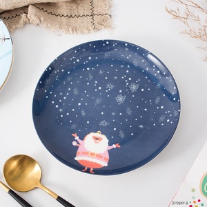 Plats en porcelaine <span class=keywords><strong>de</strong></span> noël, porcelaine <span class=keywords><strong>de</strong></span> noël, plateau <span class=keywords><strong>de</strong></span> service pour gâteaux et dessert, plateau en céramique assiette à dîner <span class=keywords><strong>de</strong></span> 8 pouces 1 pièce - Product Image 6