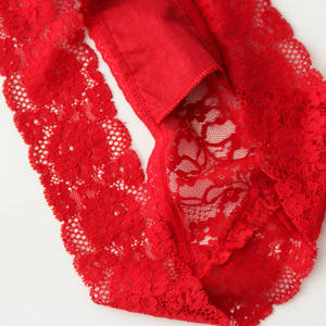 Biancheria intima donna taglie forti in pizzo da donna slip Sexy Lingerie carina trasparente mutandine - Product Image 5