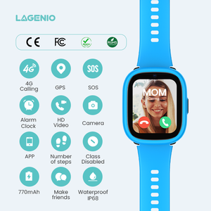 Montre connectée pour enfants LAGENIO K3 <span class=keywords><strong>GPS</strong></span> LBS A-<span class=keywords><strong>GPS</strong></span> WiFi Positionnement 4G, étanche IP68, appels vidéo et appels vocaux, bon <span class=keywords><strong>prix</strong></span> - Product Image 1