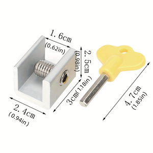 Butoirs de fenêtre à installation facile Serrures coulissantes verticales horizontales sécurisées pour la sécurité des bébés dans la salle de bain - Product Image 3