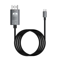 Cable USB C a HDTV 4K 60Hz, Adaptador de Duplicación USB C a HDTV para Computadoras Portátiles, Teléfonos, Conexión a TV, Monitor, Proyector