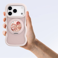 Coque de téléphone de luxe en PC et TPU avec support rotatif à 360° et miroir pour iPhone 18 17 Pro Max et Samsung S26 Ultra S25