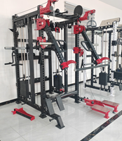 Station de musculation multifonctionnelle professionnelle DM-2008 réglable, machine Smith, rack de squat, cage de musculation