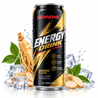 Boisson Énergisante Rafraîchissante au Caféine, Fournisseur Direct du Fabricant, Boisson Énergisante Gazeuse Type Mojito, OEM