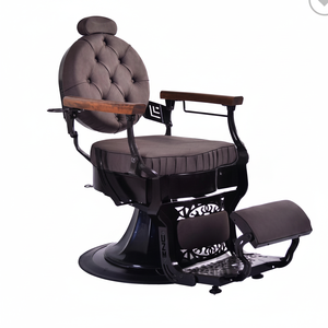 Modern Design Durable Metal Iron Foldable Barber <b>Chair</b> for Comfort Outdoor Mall Warehouse Workshop Use Salon Furniture 15-30 - Product Image 2