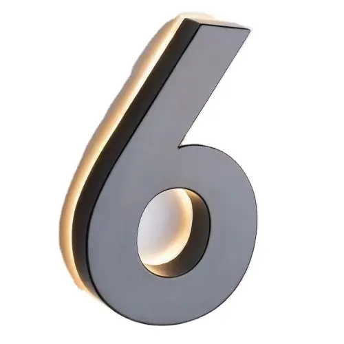 מכירה לוהטת נירוסטה בית מספר 3d מכתב מתכת זהב מראה בית מספר Custom האלפבית סימן לוגו מתכת קיר אותיות