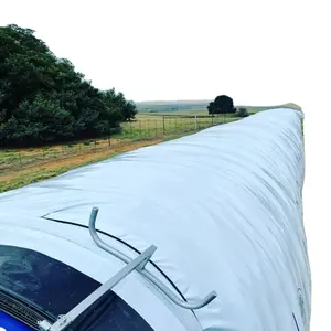 Fournisseurs de sacs d'ensilage en Film blanc et noir en polyéthylène agricole, sachet de grains de silo 9mil 10mil avec 18 mois de résistance aux UV