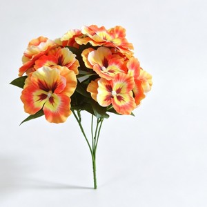 Magnifique Bouquet Artificiel de Pansy à Branche Unique Rose Blanc Bleu Orange – Composition Florale Décorative pour la Maison et le Bureau - Product Image 4