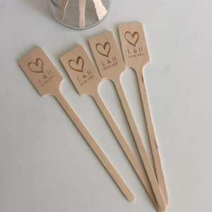 المتاح يمكن تخصيص خشبية رسمت شعار النمامون مع شكل مربع/جولة/مجداف رئيس القهوة النمامون خشب مصنوع حسب الطلب - Product Image 1