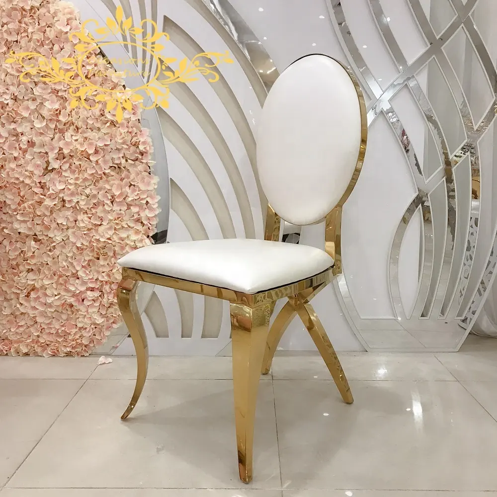 Cadeiras brancas elegantes de design, para casamentos, x perna com almofada pu, cadeira de trás trocável