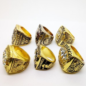 Bague de championnat de football NFC <span class=keywords><strong>San</strong></span> Francisco 49ers en alliage plaqué or, lot de 6, unisexe, vente en gros - Product Image 3