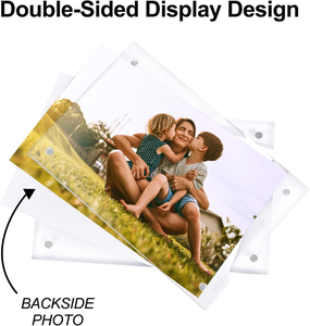 Lot de 10 aimants de réfrigérateur carrés durables, faciles à assembler, anti-poussière, avec cadre photo anti-acrylique pour chambre à coucher, table de chevet, usage personnel - Product Image 5