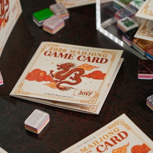 Apprenez à jouer au Mahjong : Guide de scores et règles du Mahjong <span class=keywords><strong>anglais</strong></span>, cartes de jeu rapides, imperméables et pliables - Product Image 3
