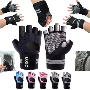 Gants de musculation respirants pour femmes et hommes avec coussinets en caoutchouc pour l'entraînement, la musculation, le bodybuilding et le fitness - Product Image 1