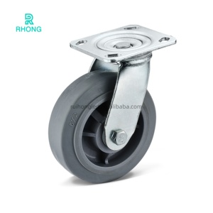 Edelstahl-Lenk rollen Graues PP-Schwenk rad mit Bremse Großhandel Industrielle Trolly-Lenkräder - Product Image 3