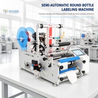 Machine d'étiquetage automatique électrique pour flacons de parfum, imprimante à jet d'encre à commande PLC pour l'emballage de bocaux en verre