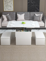 Table basse en verre multifonctionnelle pour petit appartement, table pliante moderne avec rangement, salon