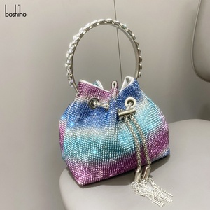 Boshiho Diamonds Bags Evening Clutch Bag Women Wedding Party <b>Purse</b> Handbag Shiny Crystal Rhinestone Bucket Bag - Product Image 3