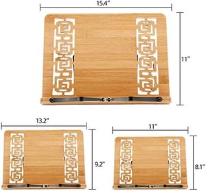 Bibliothèque moderne en <span class=keywords><strong>bambou</strong></span> Étagère <span class=keywords><strong>pliable</strong></span> en bois pour livres de cuisine avec table de lecture pour meubles de salon et de maison - Product Image 2