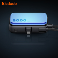Mcdodo 776/780 22,5 W Pantalla digital 5000mAh Banco de energía de 3 salidas con cable de USB-C desmontable y conector de 1/8 pines para iPhone
