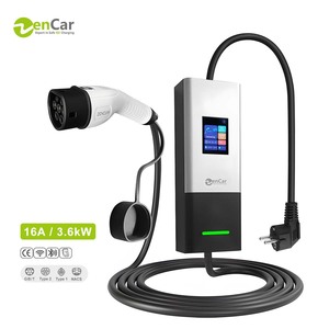 Chargeur de voiture électrique portable C20 16A1P Zencar 16A 3,6 kW Type 2 EVSE IP65 à courants réglables, avec application optionnelle IP66 - Product Image 1