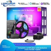 Synchronisation de la rétroéclairage LED pour téléviseurs de 55 à 65 pouces, RGBICW, Wi-Fi, guirlandes lumineuses, caméra, 4 couleurs, PCB noir, IP65, utilisation en extérieur, commande vocale, application