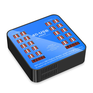 Estación de acoplamiento universal usb, <span class=keywords><strong>200W</strong></span>, 40 puertos, pantalla Digital USB, estación de carga inteligente para teléfonos - Product Image 1