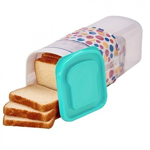 Boîte à pain rectangulaire avec poignée, translucide, écologique, portable, grande capacité, boîte de rangement pour gâteaux, pour aliments secs et frais - Product Image 1