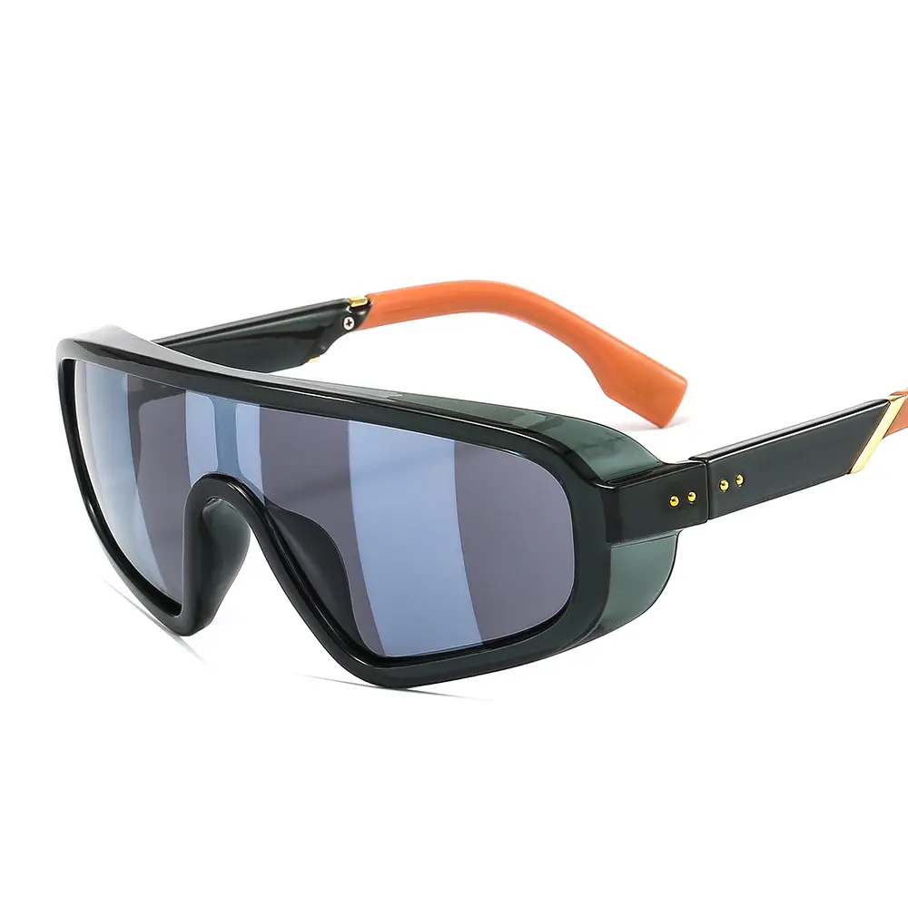 Bunte Mode Brille Damen im Großhandel UV-Schutzbrille Luxus Designer Sonnenbrille Männer Sport Einteilige Sonnenbrille