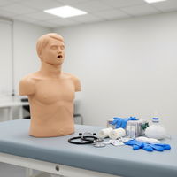 Maniquí de Entrenamiento de Emergencia de Silicona Médica, Modelo Anatómico para RCP en Adultos con Obstrucción y Maniobra de Heimlich, para Primeros Auxilios