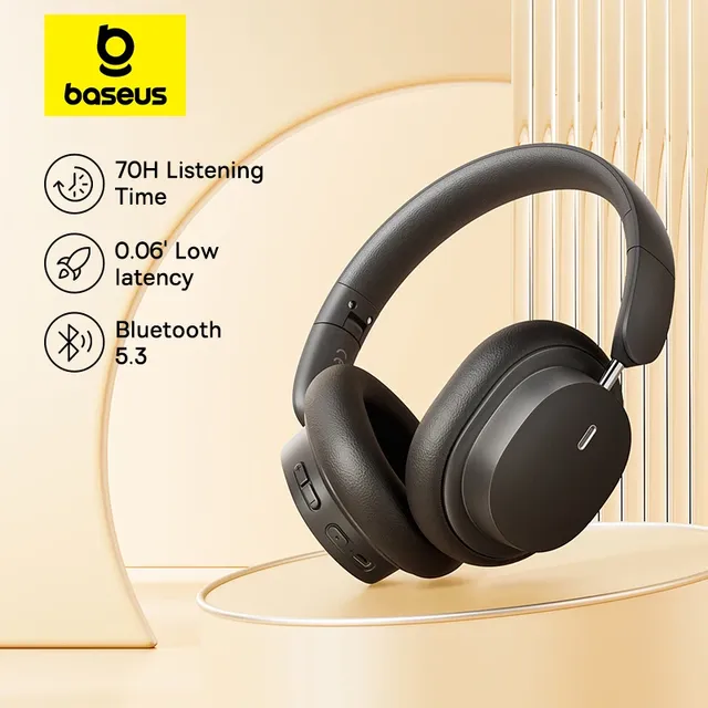 Baseus Bowie D05 Wireless Foldable Over Headphone 3D Spatial Audio Earphone  5.3 Headset 40mm Driver Ear Headphone 70H