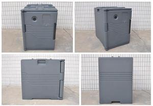 Gabinete Calentador de Alimentos Móvil Ecológico de Plástico con Ruedas, Caja Térmica Aislada de 90L de Capacidad, Conservación del Calor de 8-10h - Product Image 3