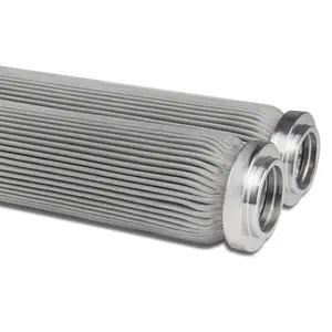 China Supplier stainless steel 304 sintering Micron Ss Metal Fiber Sintered Cartridge Filter element