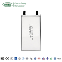 Batterie Li-polymère rechargeable de haute qualité UFX 504077 2000mAh 3.7V, cellule de batterie lithium-ion polymère OEM/ODM, batteries en pochette, MSDS