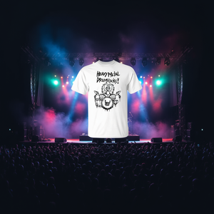 Camiseta Heavy Metal Drumsticks con diseño gráfico de Chicken Drummer para fanáticos de la música - Product Image 3