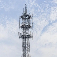 20m 25m 30m 35m 45m 50m 55m 60m 65m Tour télécom autoportante en acier à base étroite et angulaire