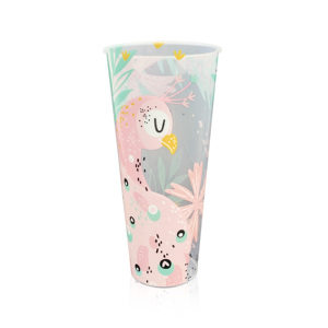 Vasos Desechables de Plástico PP con Diseño de Arcoíris, 90 mm de Diámetro, 16oz/24oz, Impresión por Transferencia de Calor, Logotipo Completo, para Té con Leche y Burbujas, Envío Gratuito - Product Image 4