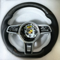 Volant en fibre de carbone personnalisé compatible avec Porsche 911 718 992 991 Cayman Panamera Cayenne, mise à niveau de l'ancien au nouveau, plug and play