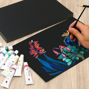 Fogli di Cartoncino Riciclato OEM A3 <span class=keywords><strong>A4</strong></span> 300g, Spessi e Patinati su Entrambi i Lati, Neri per Pittura, Disegno e Imballaggio Fai-da-Te - Product Image 3