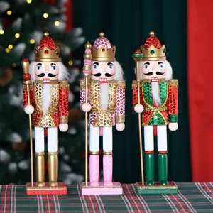 Schiaccianoci natalizio in legno classico da 12 pollici fatto a mano di vendita caldo per la decorazione di natale