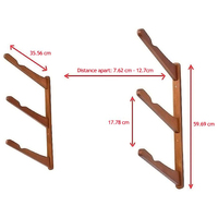 Support mural pour planche de surf en bois pour planches de surf, snowboards, skateboards, kiteboards et wakeboards, support d'affichage pour planche de surf à trois niveaux