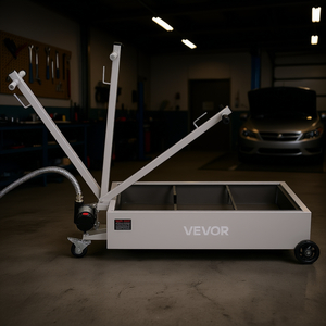 Vevor <b>Oil</b> <b>Drain</b> <b>Pan</b> 20 Gallon Electric Pump Rolling Low Profile White Car Use - Product Image 2