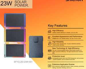 <span class=keywords><strong>Panneaux</strong></span> <span class=keywords><strong>solaires</strong></span> flexibles personnalisés au prix d'usine, 25W 23W, puissance maximale, efficacité 23%, panneau solaire pliable <span class=keywords><strong>pour</strong></span> bateau, camping-car, camping, USB+Type-C - Product Image 2