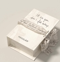 Boîte de rangement pour bijoux magnétique écologique, série Cœur de fille, lettre d'amour manuscrite, ambiance amoureuse, confession, cadeau de livraison