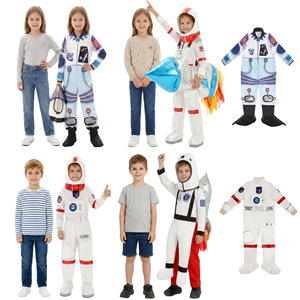 Costume d'astronaute pour enfants, tenue de cosplay unisexe en fibre de polyester, costume de spectacle pour la maternelle et Halloween - Product Image 2