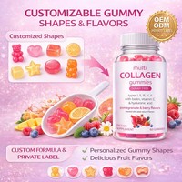 Gommes collagène peau/cheveux/ongles | Collagène de poisson + biotine + MSM | Baies | OEM marque privée | 60 pcs